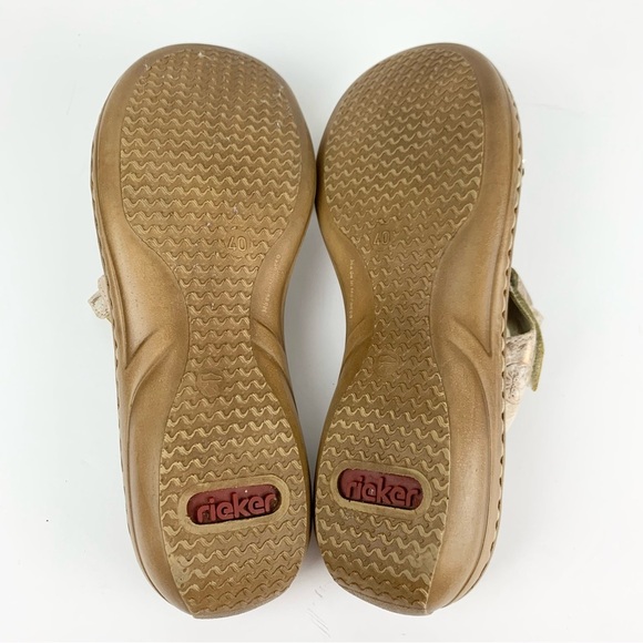 Rieker Regina Slip On Beaded Rose Boho Slide Sandals Comfort 40 - Picture 7 of 11